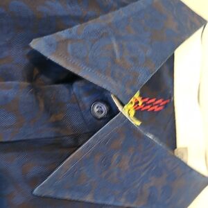 Robert Graham Navy Floral Button Down Shirt